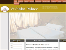 Tablet Screenshot of hotelvishakapalace.com